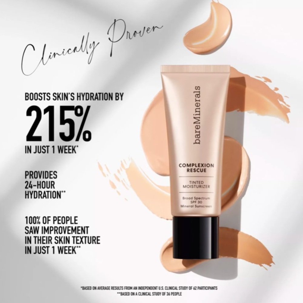 bareMinerals DUO of Complexion Rescue Tinted Moisturizer, Vanilla - travel-size - Picture 4 of 16